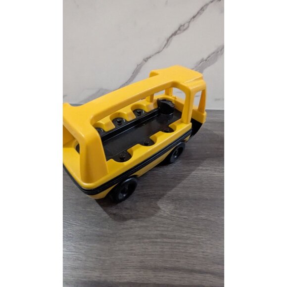 Little Tikes Yellow Plastic Toy School Bus W/ Carry Handle & Stop Sign Pre-Owned - Picture 3 of 10